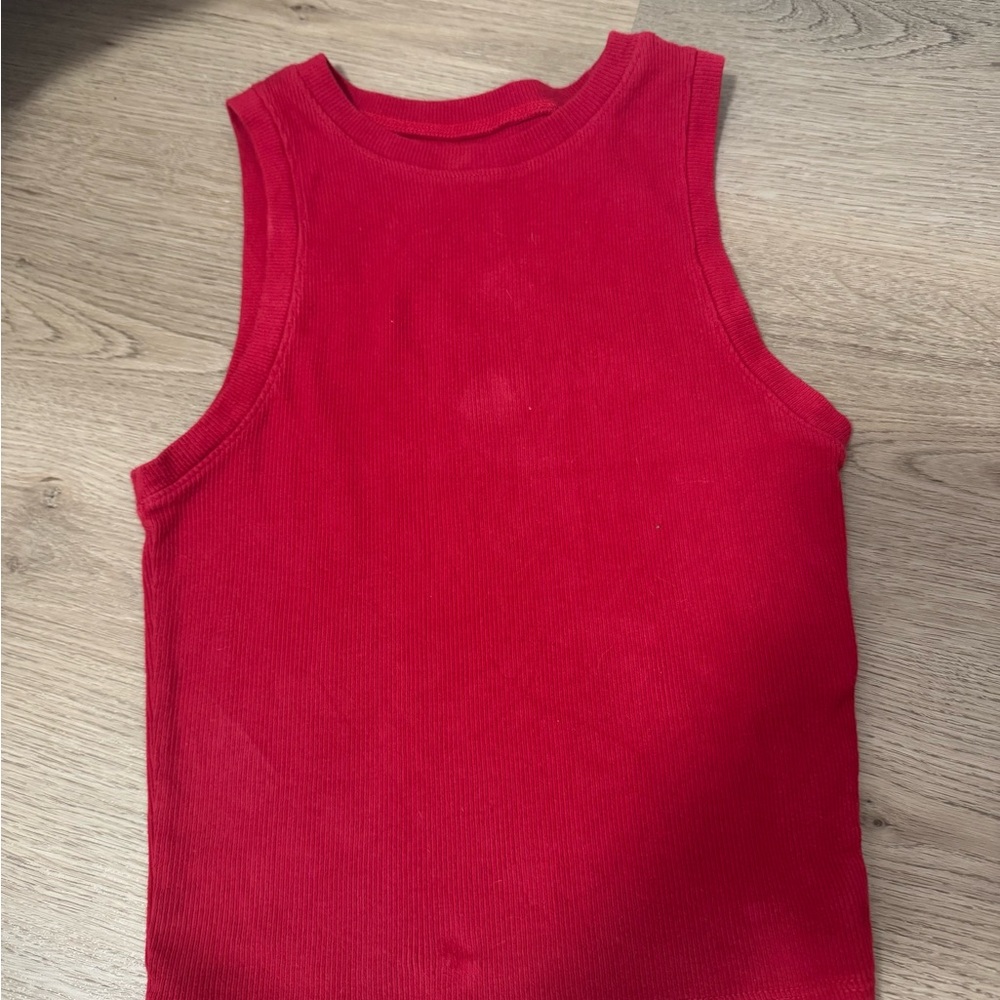 Red Sleeveless Top